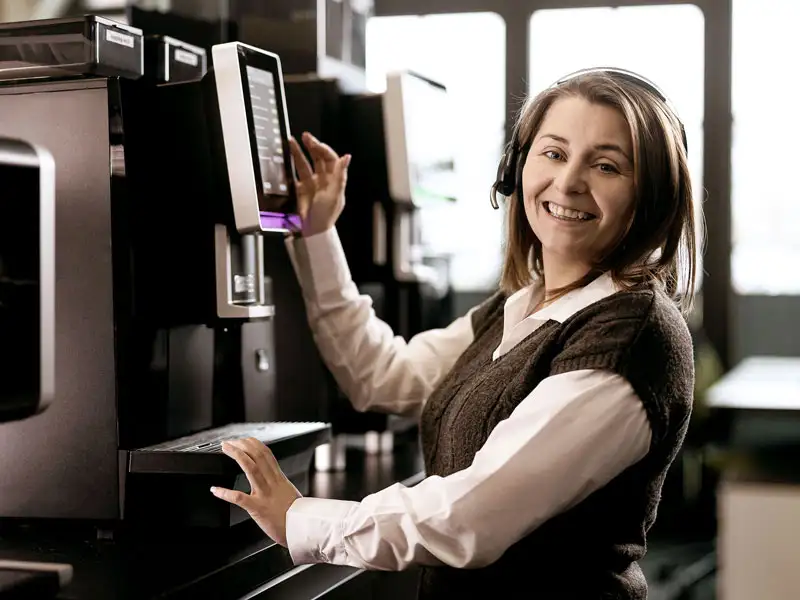 Telefonische Beratung am Gerät