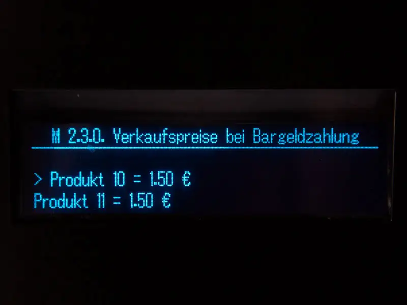 Snackautomat Display