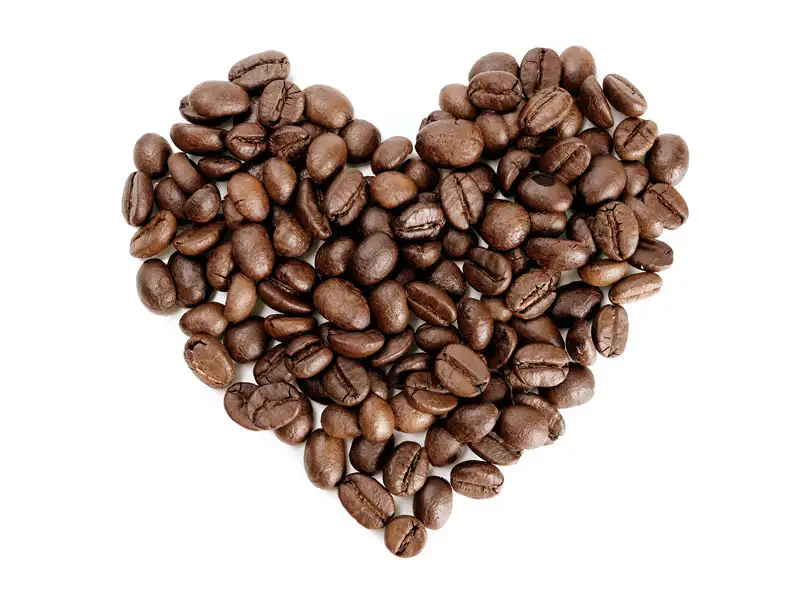 Kaffee Bohnen Herz